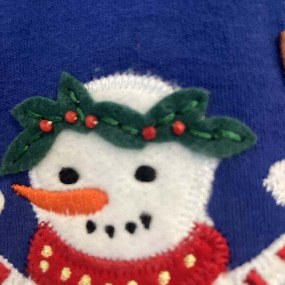 Marisa Christina Dress / Cardigan Set Outfit Women’s Size XL Large Snowman Blue - Picture 8 of 14